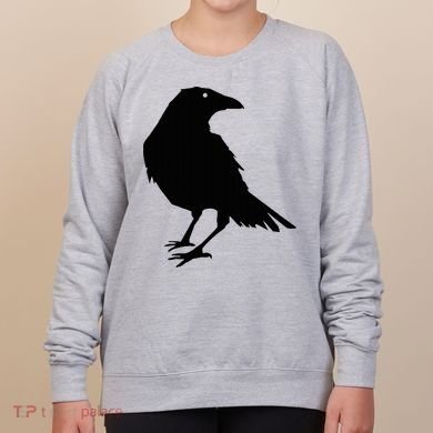Beautiful Black Crow Raven Bird Silhouette Sweater Women's Sweatshirt