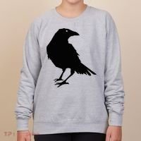 Beautiful Black Crow Raven Bird Silhouette Sweater Women's Sweatshirt thumb 0