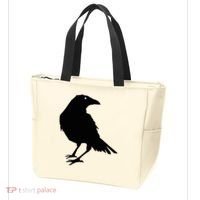 Beautiful Black Crow Raven Bird Silhouette Sweater Tote Bag thumb 3