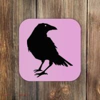 Beautiful Black Crow Raven Bird Silhouette Sweater Coaster thumb 0