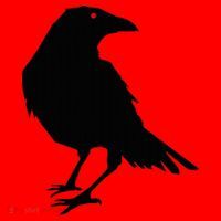 Beautiful Black Crow Raven Bird Silhouette Sweater Santa Hat thumb 1