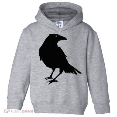 Beautiful Black Crow Raven Bird Silhouette Sweater Toddler Hoodie