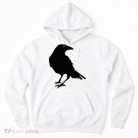 Beautiful Black Crow Raven Bird Silhouette Sweater Hoodie thumb 0