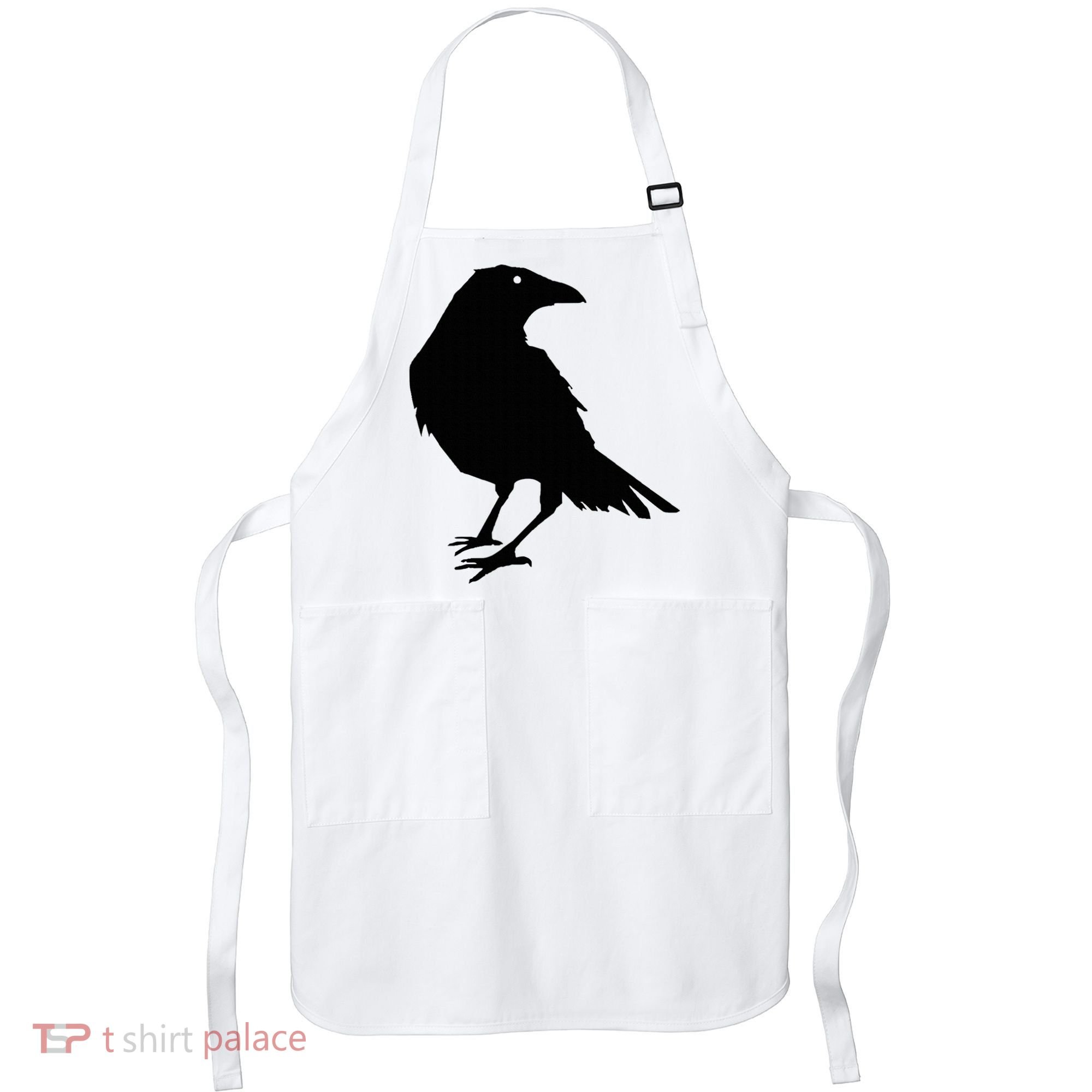 Beautiful Black Crow Raven Bird Silhouette Sweater Apron