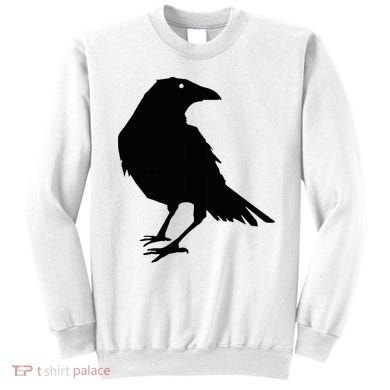 Beautiful Black Crow Raven Bird Silhouette Sweater Sweatshirt