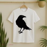 Beautiful Black Crow Raven Bird Silhouette Sweater T-Shirt thumb 2