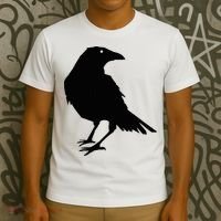 Beautiful Black Crow Raven Bird Silhouette Sweater T-Shirt thumb 3