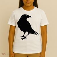 Beautiful Black Crow Raven Bird Silhouette Sweater T-Shirt thumb 4