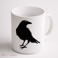 Beautiful Black Crow Raven Bird Silhouette Sweater Coffee Mug thumb 1