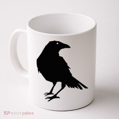 Beautiful Black Crow Raven Bird Silhouette Sweater Coffee Mug