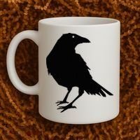 Beautiful Black Crow Raven Bird Silhouette Sweater Coffee Mug thumb 2