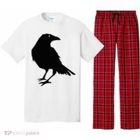 Beautiful Black Crow Raven Bird Silhouette Sweater Pajama Set thumb 0