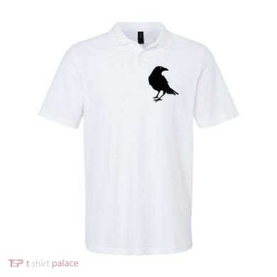Beautiful Black Crow Raven Bird Silhouette Sweater Polo