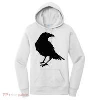 Beautiful Black Crow Raven Bird Silhouette Sweater Women's Hoodie thumb 0