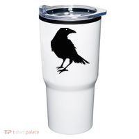 Beautiful Black Crow Raven Bird Silhouette Sweater Tumbler thumb 0