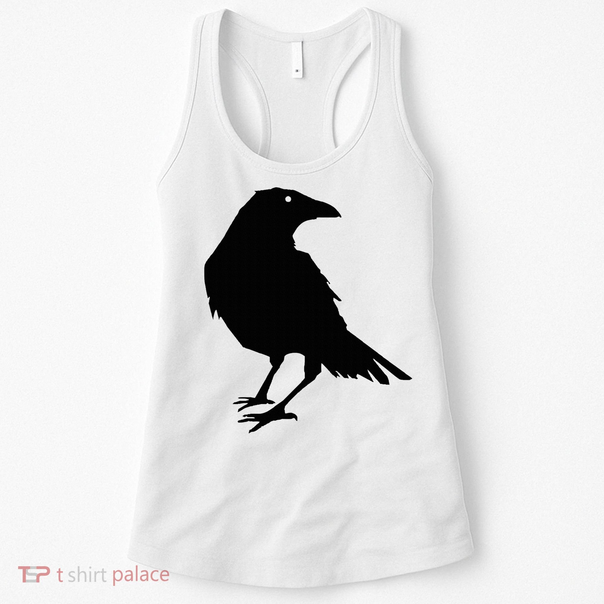 Beautiful Black Crow Raven Bird Silhouette Sweater Women's Tank Top