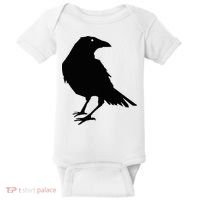 Beautiful Black Crow Raven Bird Silhouette Sweater Baby Bodysuit thumb 0