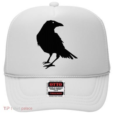 Beautiful Black Crow Raven Bird Silhouette Sweater Hat