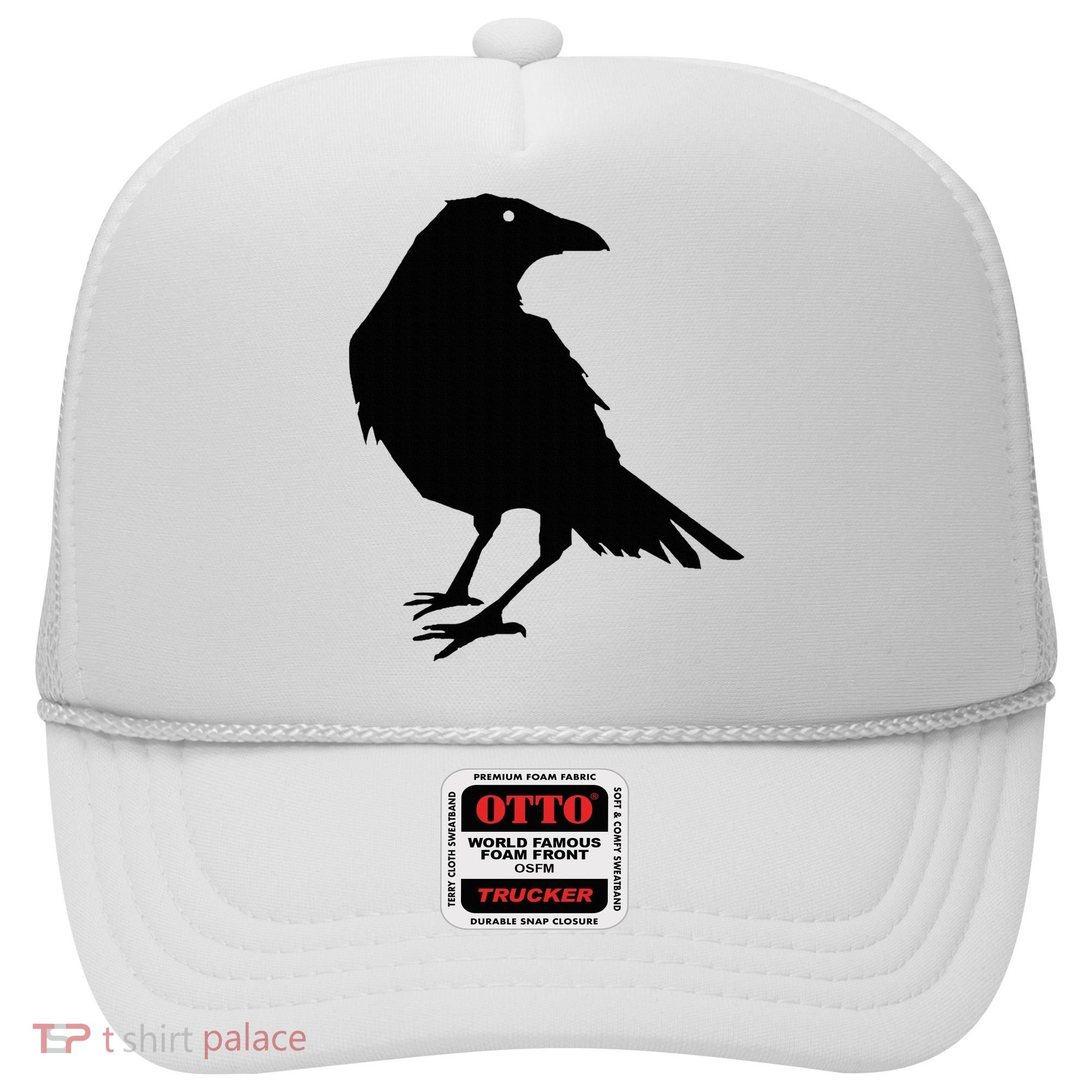 Beautiful Black Crow Raven Bird Silhouette Sweater Hat