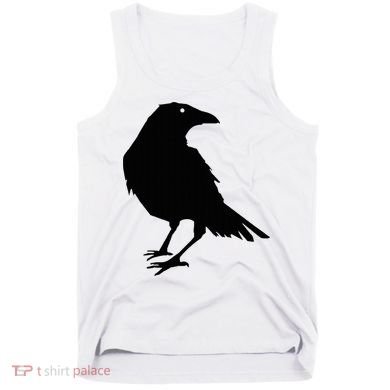 Beautiful Black Crow Raven Bird Silhouette Sweater Tank Top