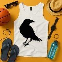 Beautiful Black Crow Raven Bird Silhouette Sweater Tank Top thumb 4