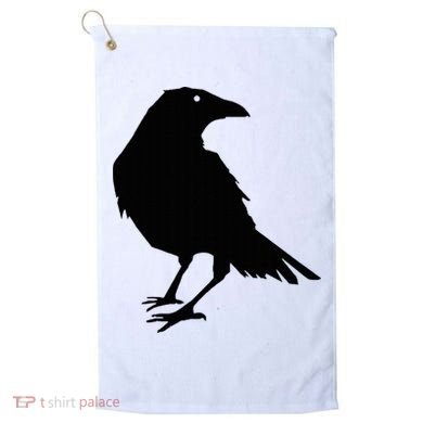 Beautiful Black Crow Raven Bird Silhouette Sweater Golf Towel