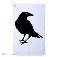 Beautiful Black Crow Raven Bird Silhouette Sweater Golf Towel thumb 0