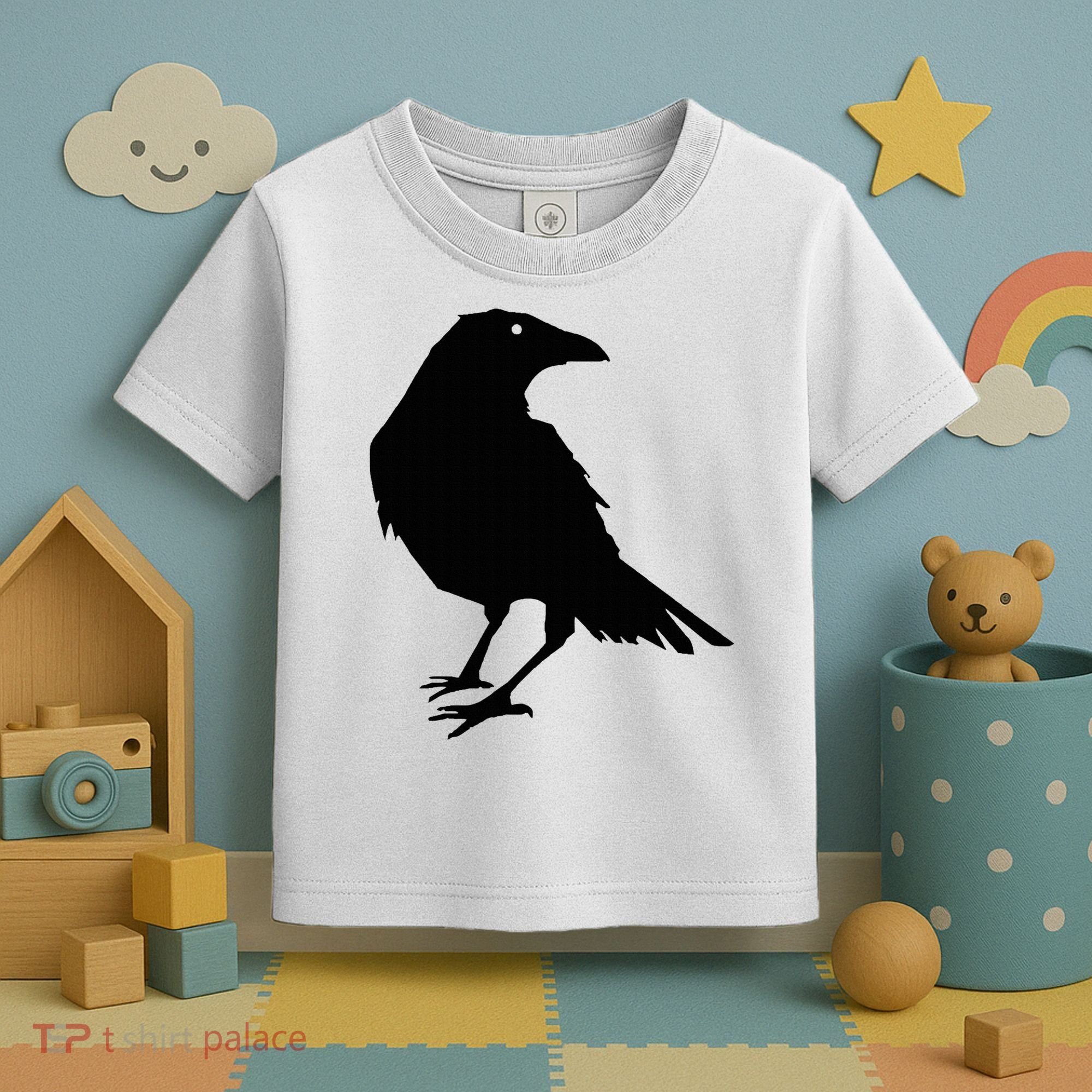 Beautiful Black Crow Raven Bird Silhouette Sweater Toddler T-Shirt
