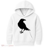 Beautiful Black Crow Raven Bird Silhouette Sweater Kids Hoodie thumb 0