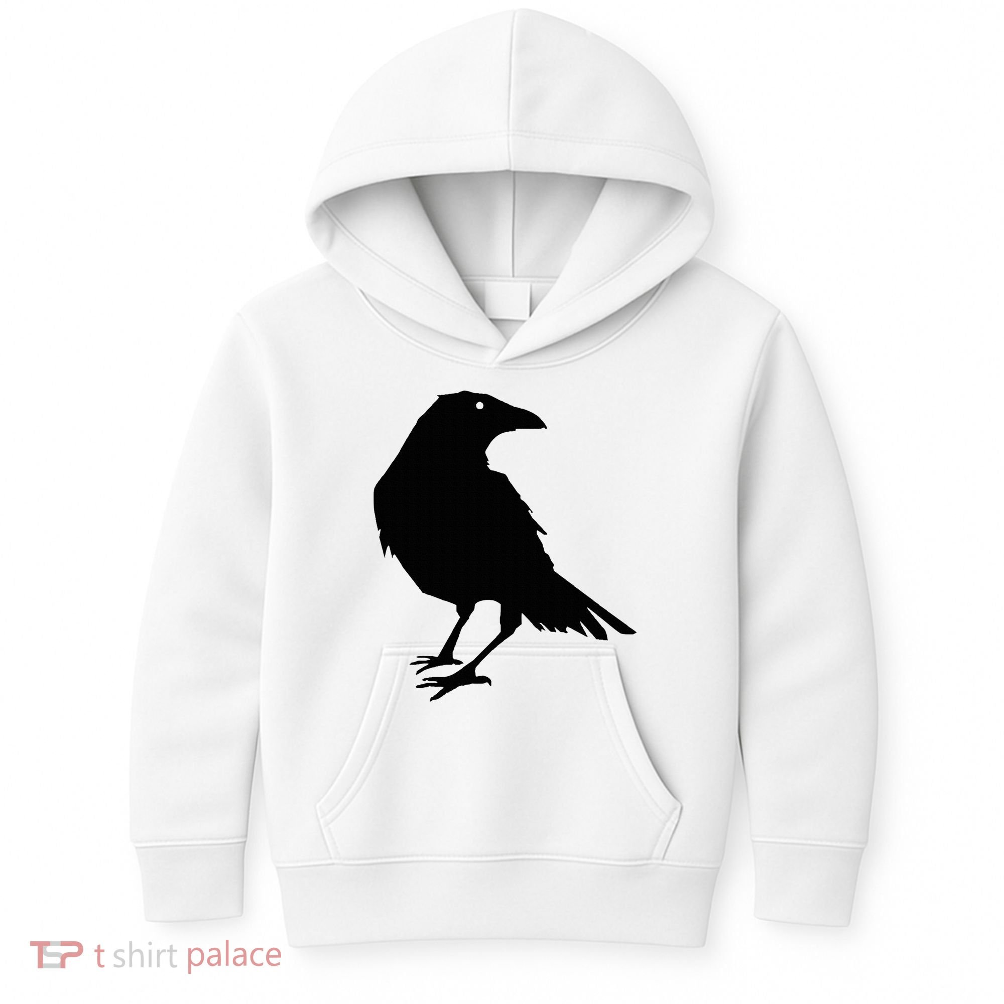 Beautiful Black Crow Raven Bird Silhouette Sweater Kids Hoodie