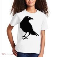 Beautiful Black Crow Raven Bird Silhouette Sweater Kids T-Shirt thumb 2