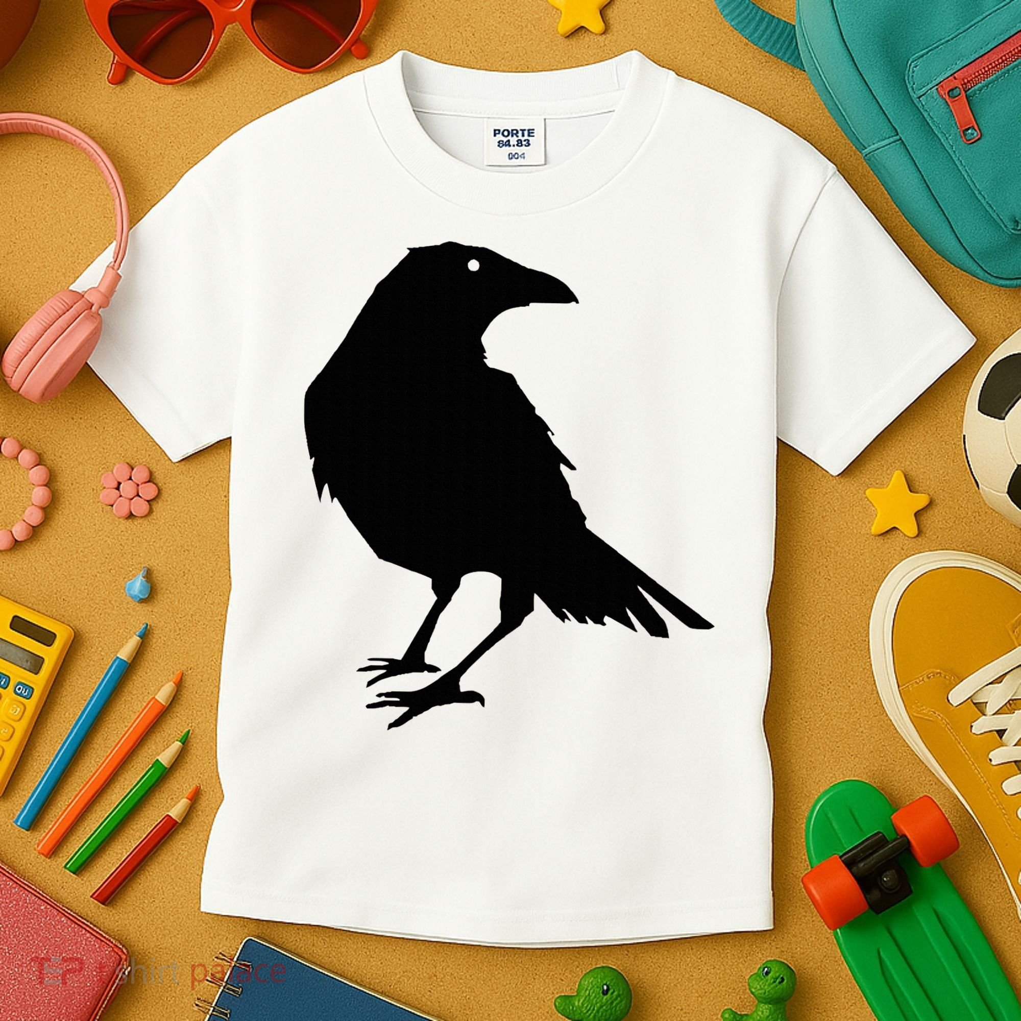 Beautiful Black Crow Raven Bird Silhouette Sweater Kids T-Shirt