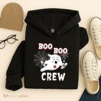 Boo Boo Crew Cute Nurse Ghost Hoodie thumb 4