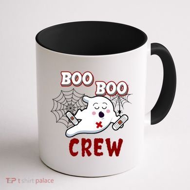 Boo Boo Crew Cute Nurse Ghost Coffee Mug back