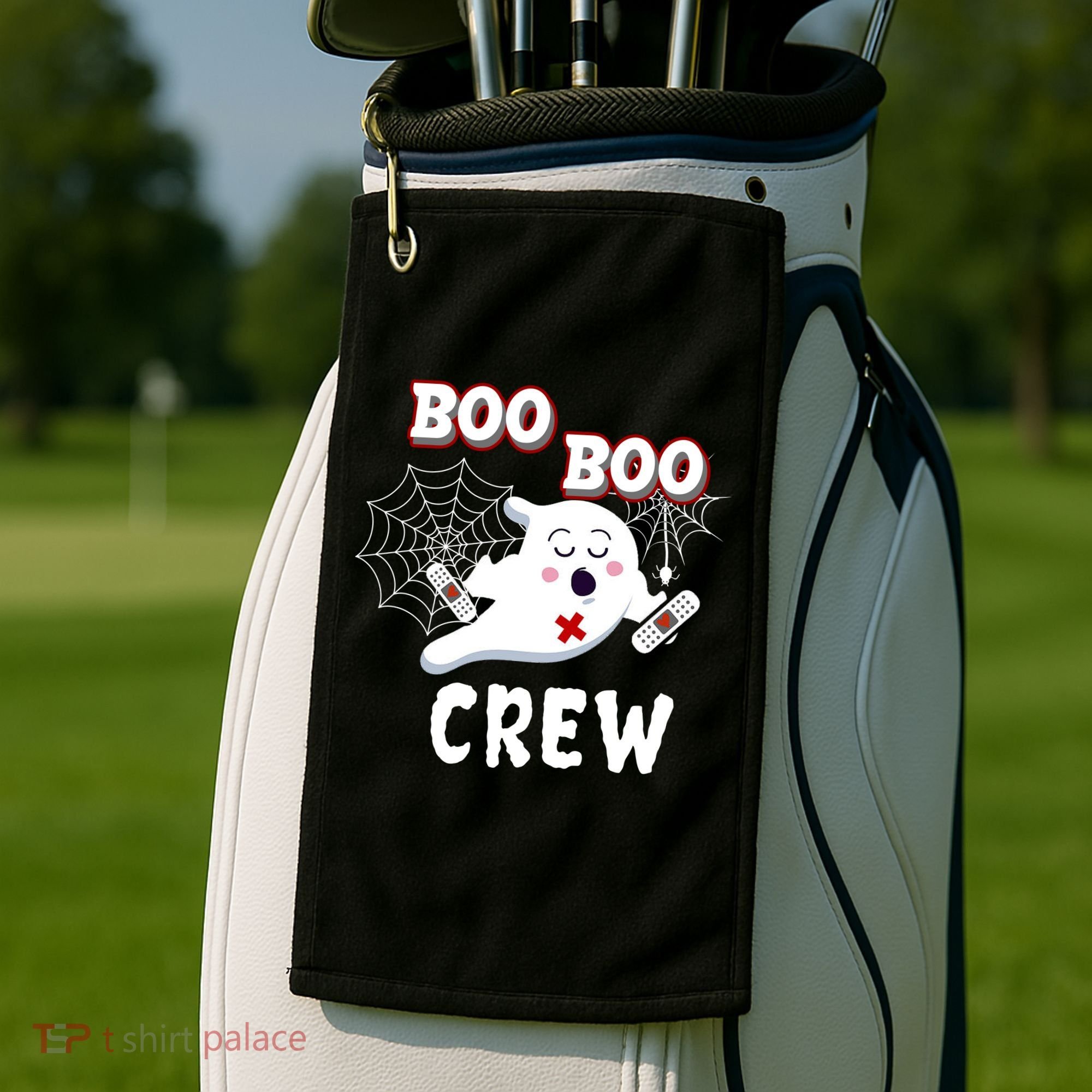 Boo Boo Crew Cute Nurse Ghost Golf Towel