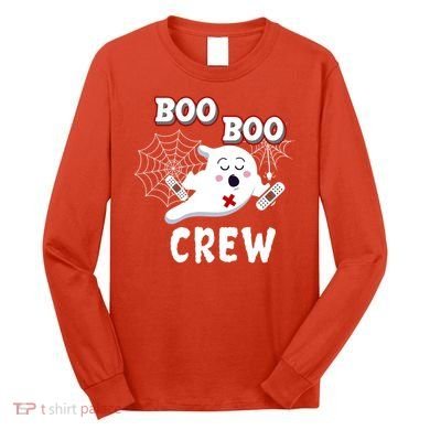 Boo Boo Crew Cute Nurse Ghost Long Sleeve Shirt