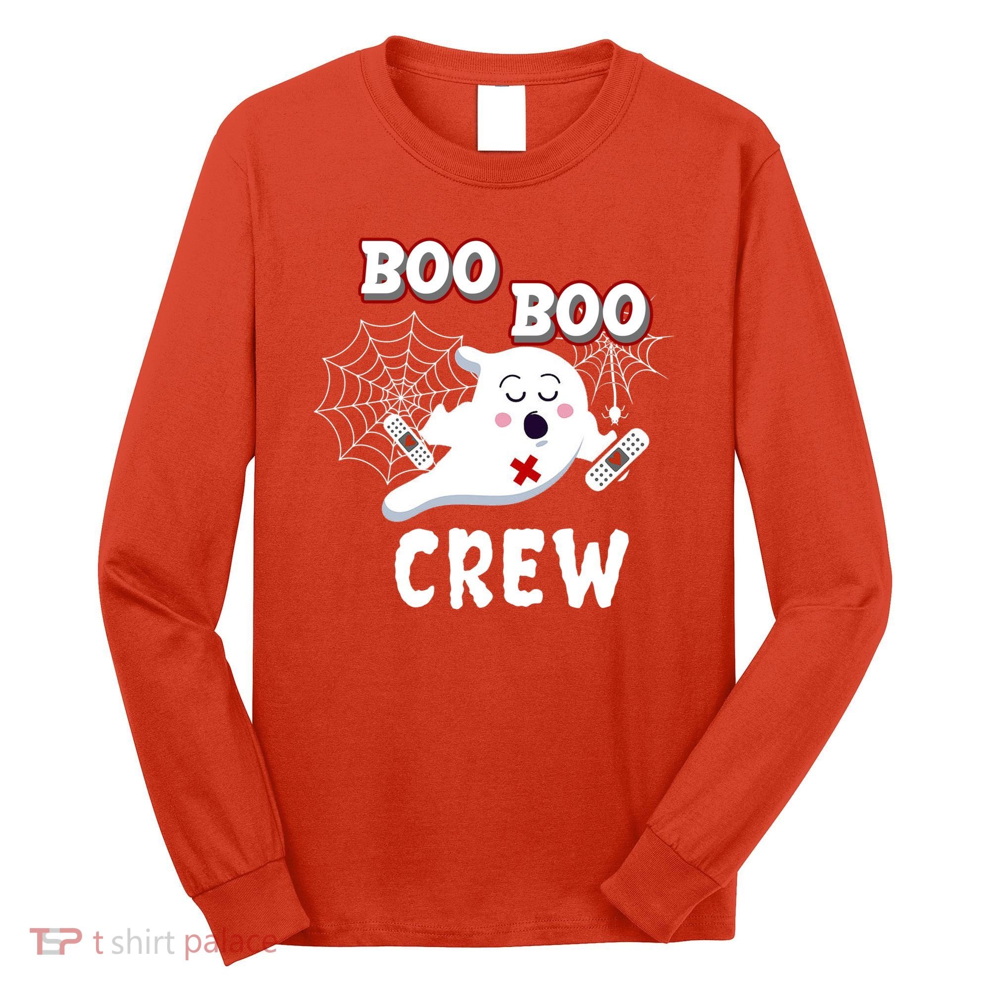 Boo Boo Crew Cute Nurse Ghost Long Sleeve Shirt