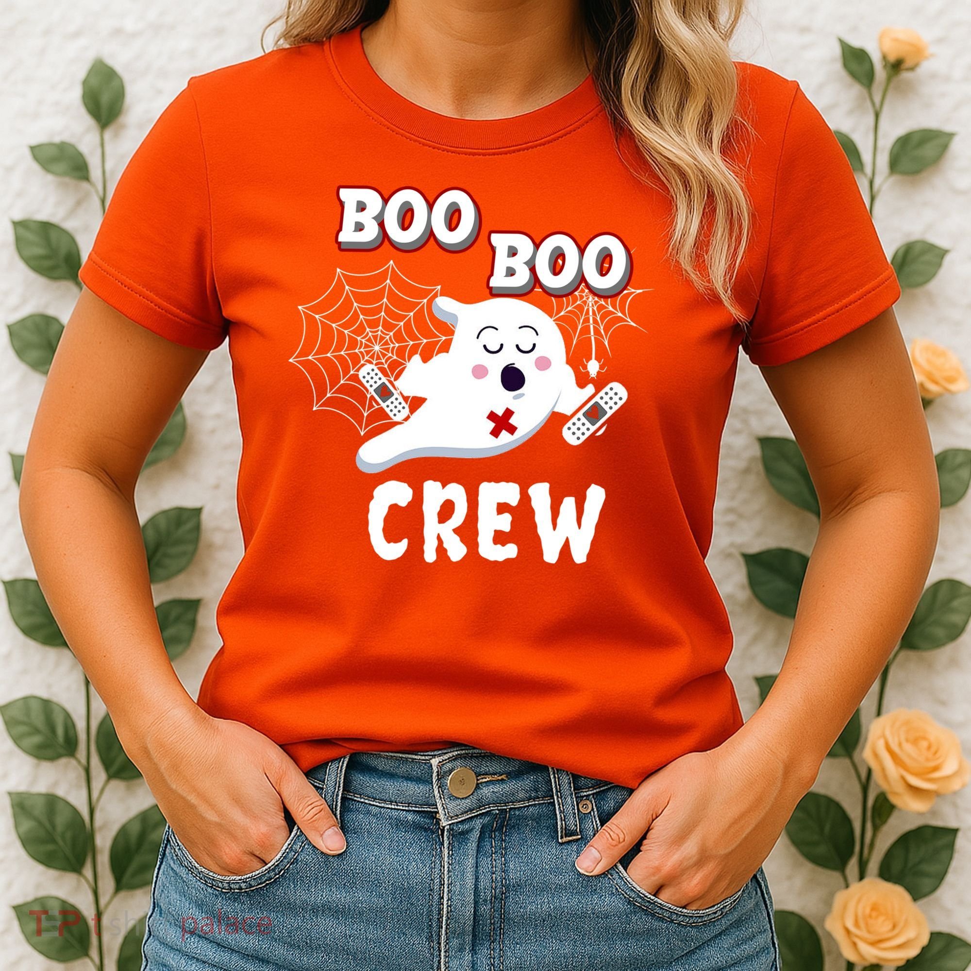 Boo Boo Crew Cute Nurse Ghost Women's T-Shirt
