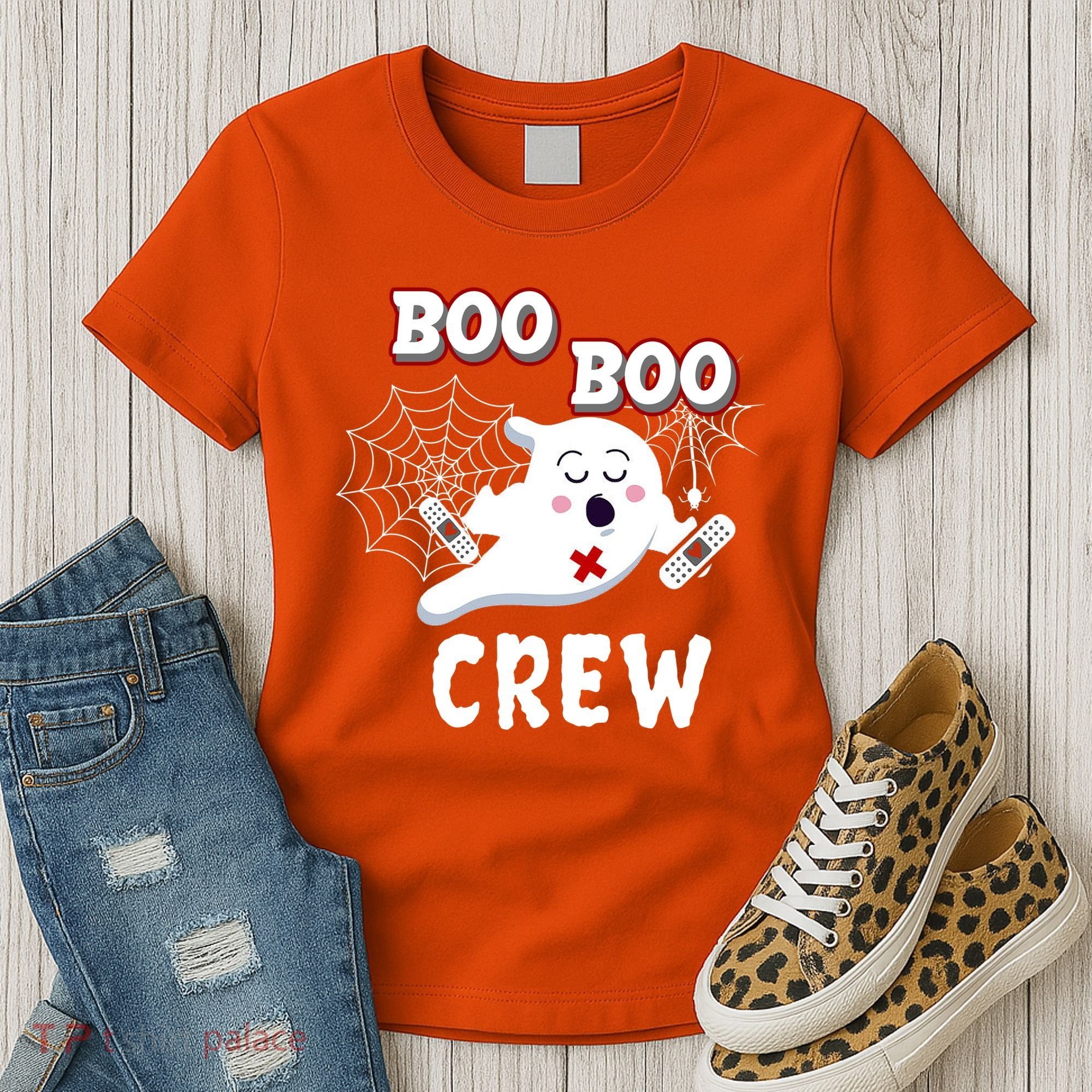 Boo Boo Crew Cute Nurse Ghost Women's T-Shirt