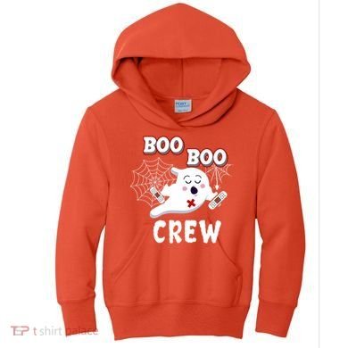 Boo Boo Crew Cute Nurse Ghost Kids Hoodie