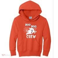 Boo Boo Crew Cute Nurse Ghost Kids Hoodie thumb 0