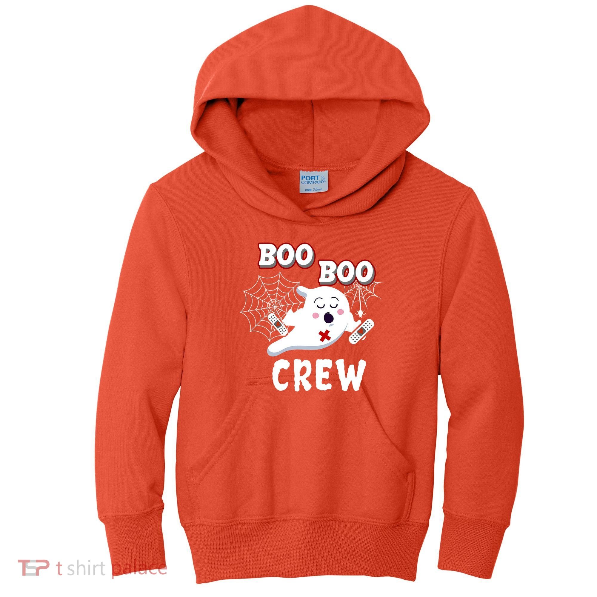 Boo Boo Crew Cute Nurse Ghost Kids Hoodie