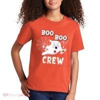Boo Boo Crew Cute Nurse Ghost Kids T-Shirt thumb 2