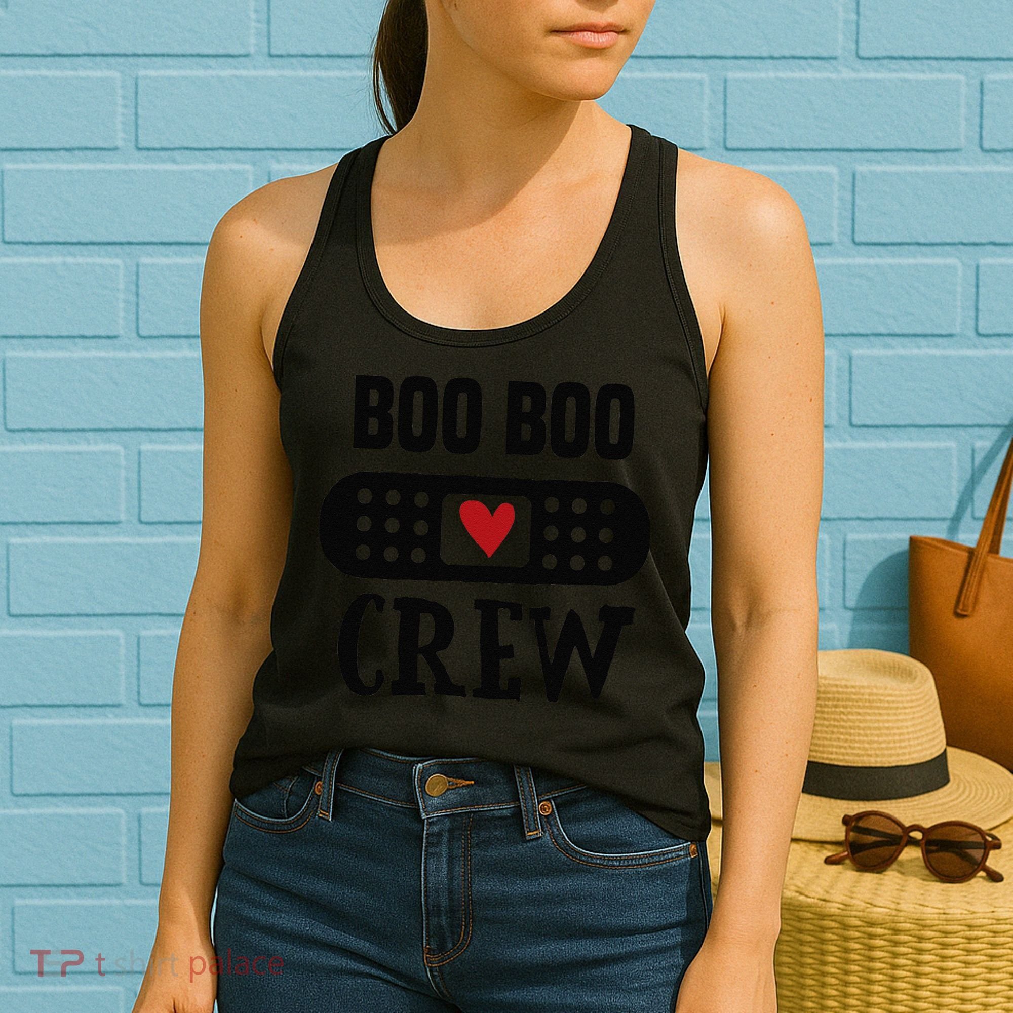 Boo Boo Crew First Aid School Nurse Day Care Teacher Women's Tank Top
