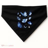 Blue Butterflies Cute Gift USA-Made Doggie Bandana thumb 0