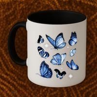 Blue Butterflies Cute Gift Coffee Mug thumb 2