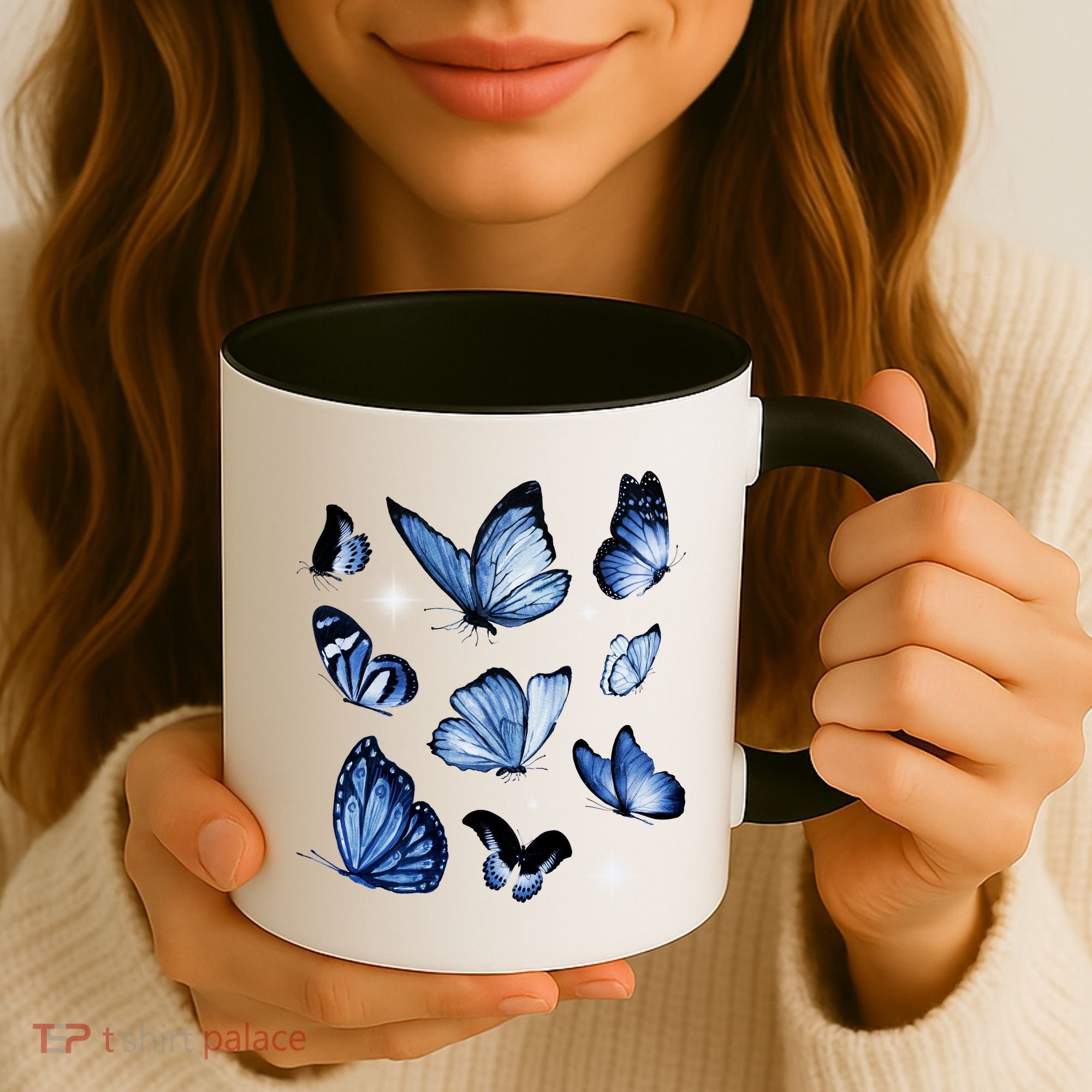 Blue Butterflies Cute Gift Coffee Mug