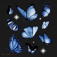 Blue Butterflies Cute Gift Polo thumb 3