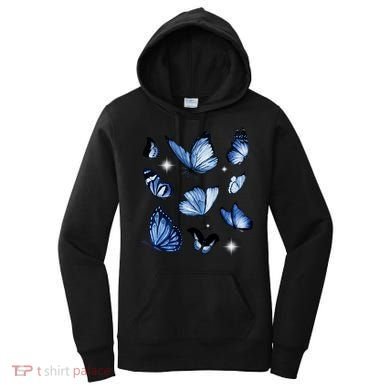Blue Butterflies Cute Gift Women's Hoodie