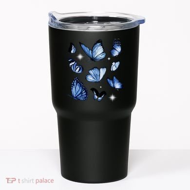 Blue Butterflies Cute Gift Tumbler